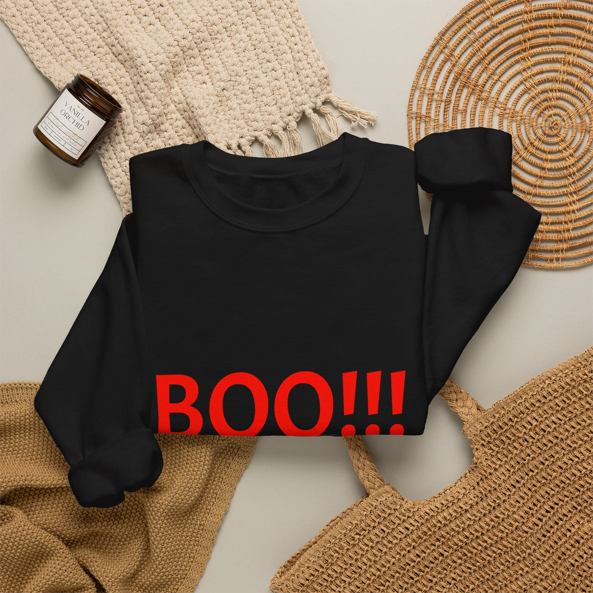 BOO!!! Halloween Crewneck Sweatshirt