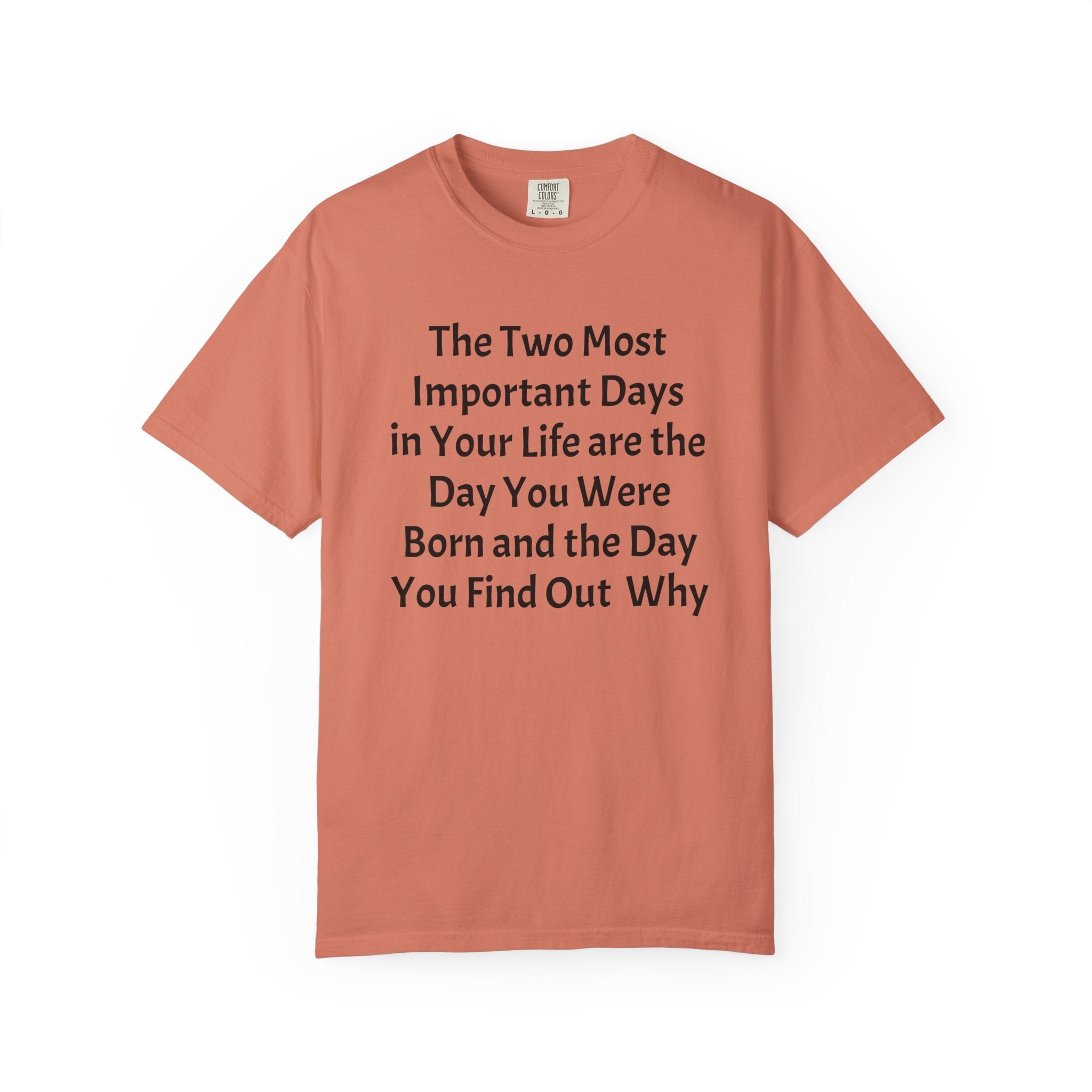 T-Shirt — "The Two Most Important Days" Inspirational Quote Tee