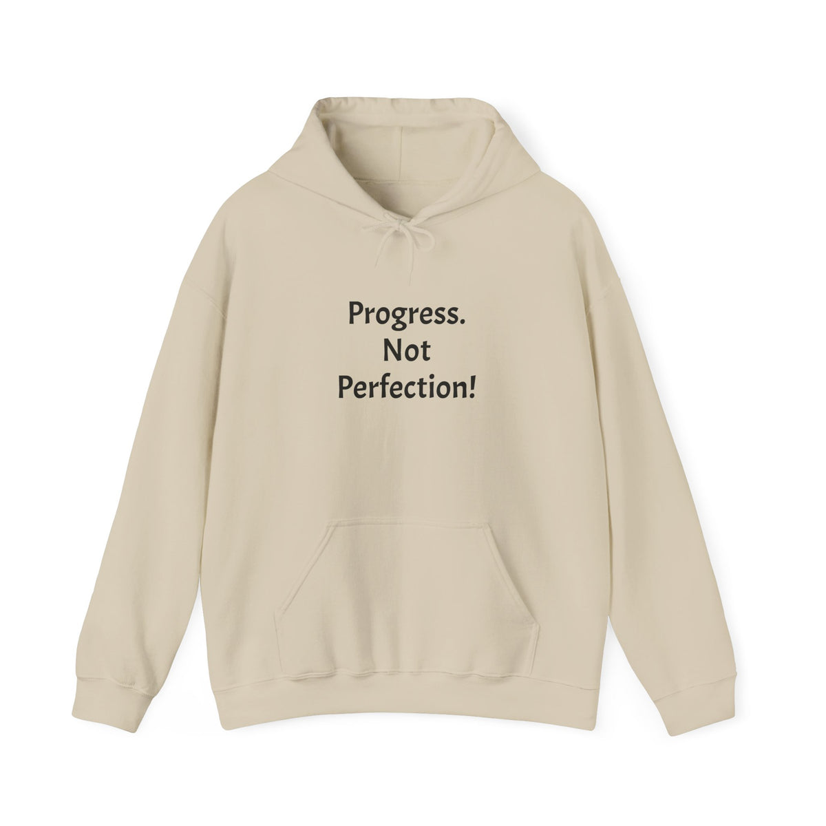 Progress Not Perfection Hoodie — Motivational Self-Improvement Sweatshirt