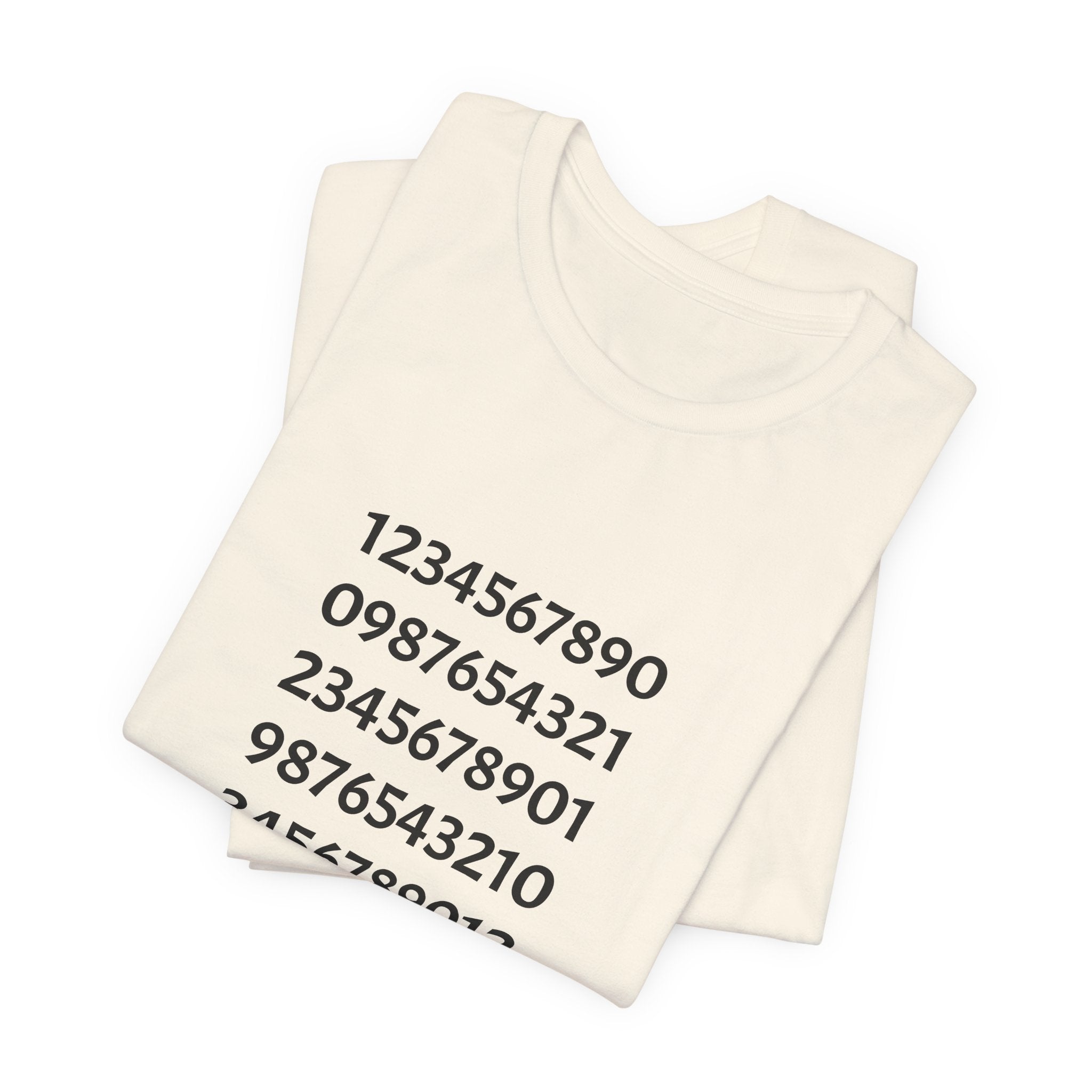 Number Pattern Tee — Minimalist Numeric Grid Shirt