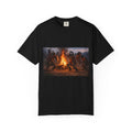 Campfire Warriors T-Shirt – Vintage Bonfire Battle Graphic