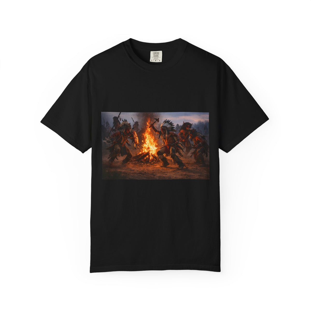 Campfire Warriors T-Shirt – Vintage Bonfire Battle Graphic