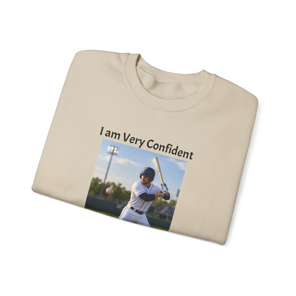 Baseball Photo Crewneck Sweatshirt – "I am Very Confident Until the 27th Out!"