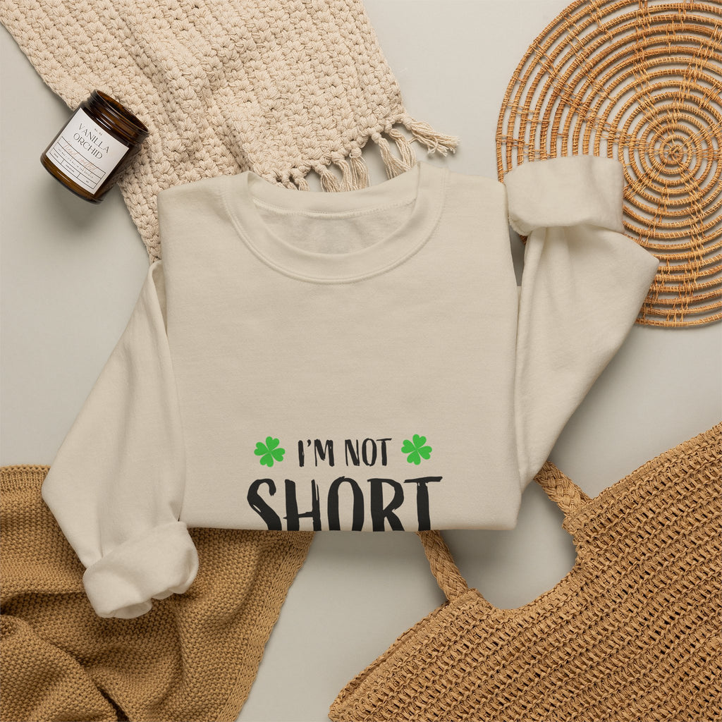 Leprechaun Size Sweatshirt – "I'm Not Short I'm Leprechaun Size" St. Patrick's Day Crewneck