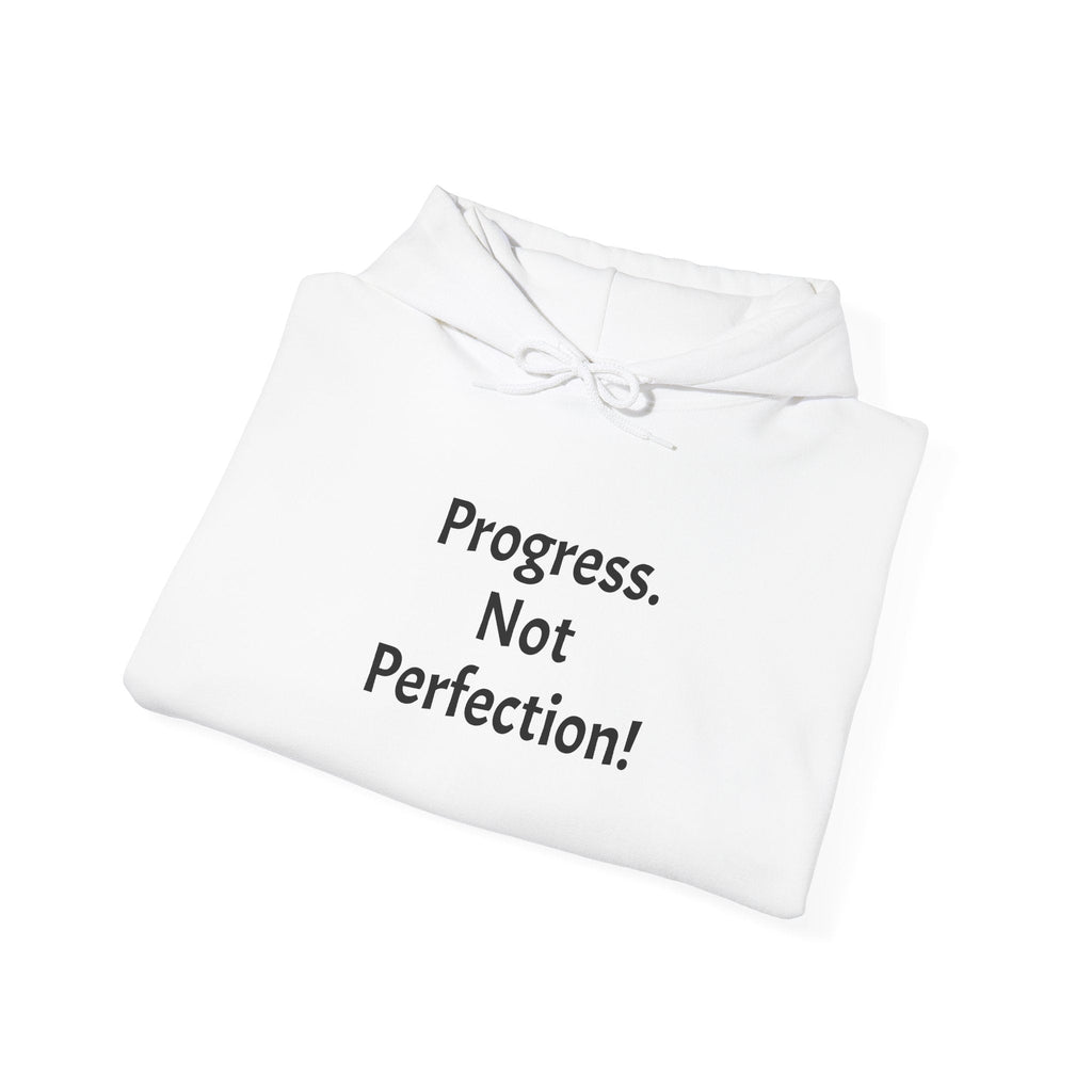 Progress. Not Perfection! Hoodie — Motivational Lightweight Pullover for Personal Growth