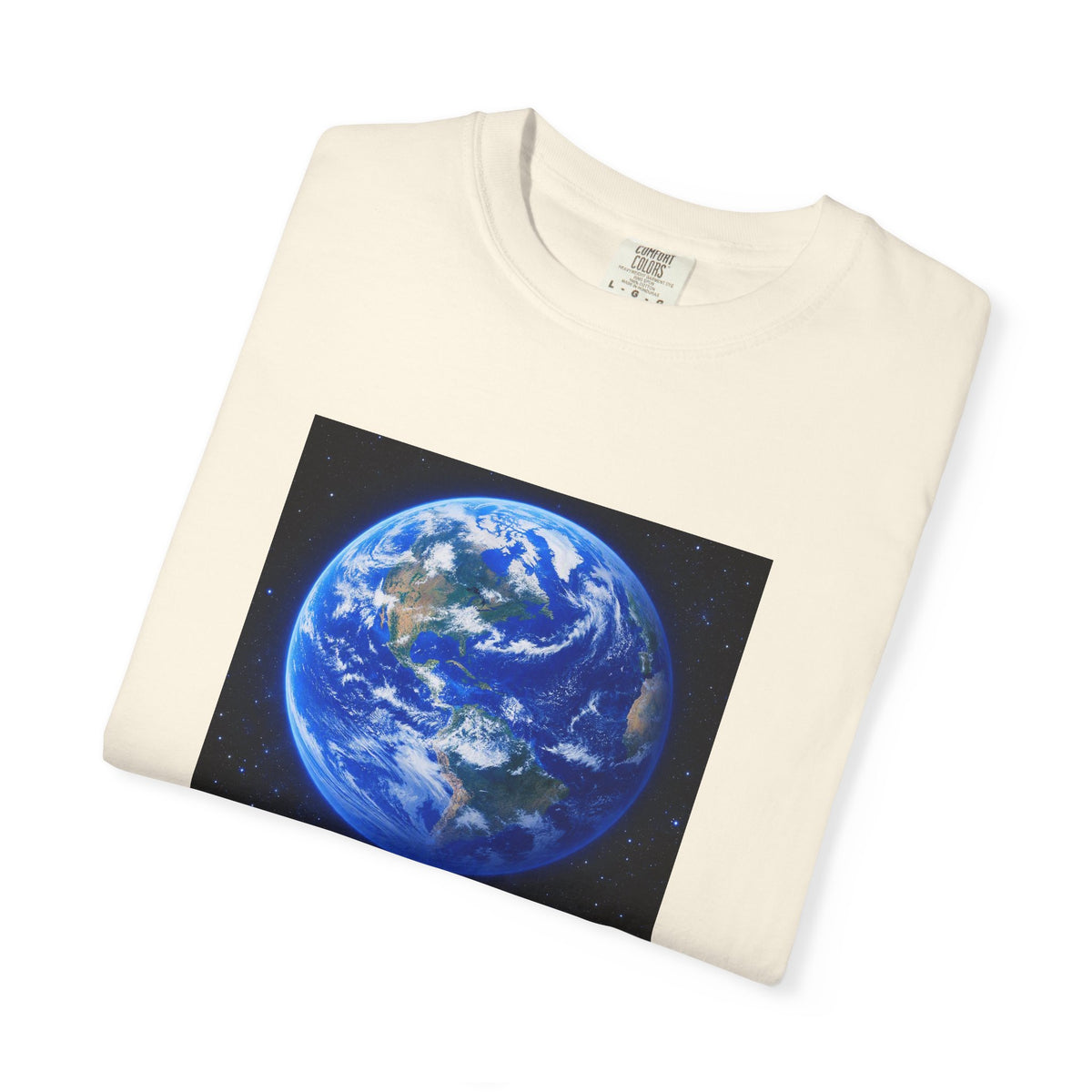 Earth Print T-Shirt — "We Only Get One!" Environmental Awareness Tee