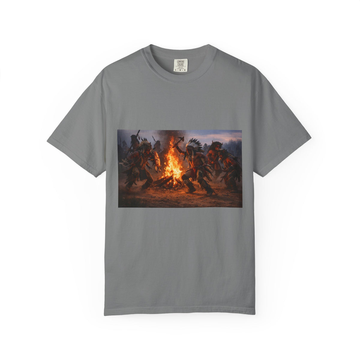 Campfire Warriors T-Shirt – Vintage Bonfire Battle Graphic