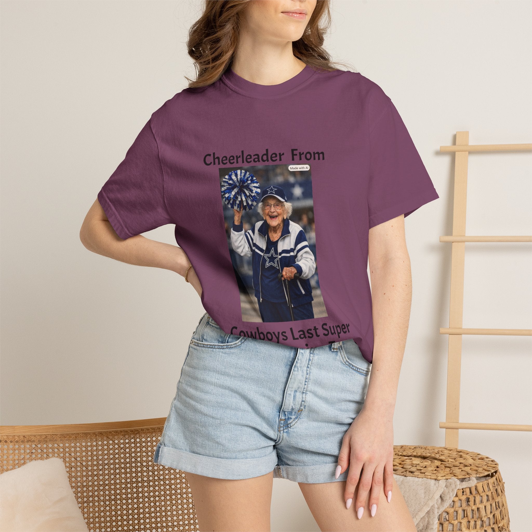 Cowboys Super Bowl Cheerleader T-Shirt — Vintage Fan Tee