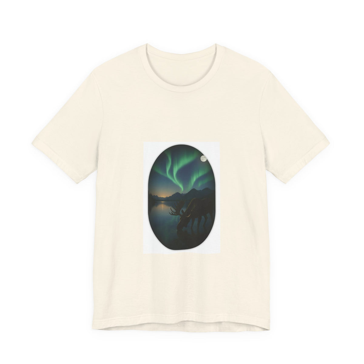 Aurora Moose T-Shirt — Northern Lights Wildlife Graphic Tee