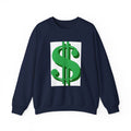 Dollar Sign Crewneck Sweatshirt — Bold Green  Symbol Graphic
