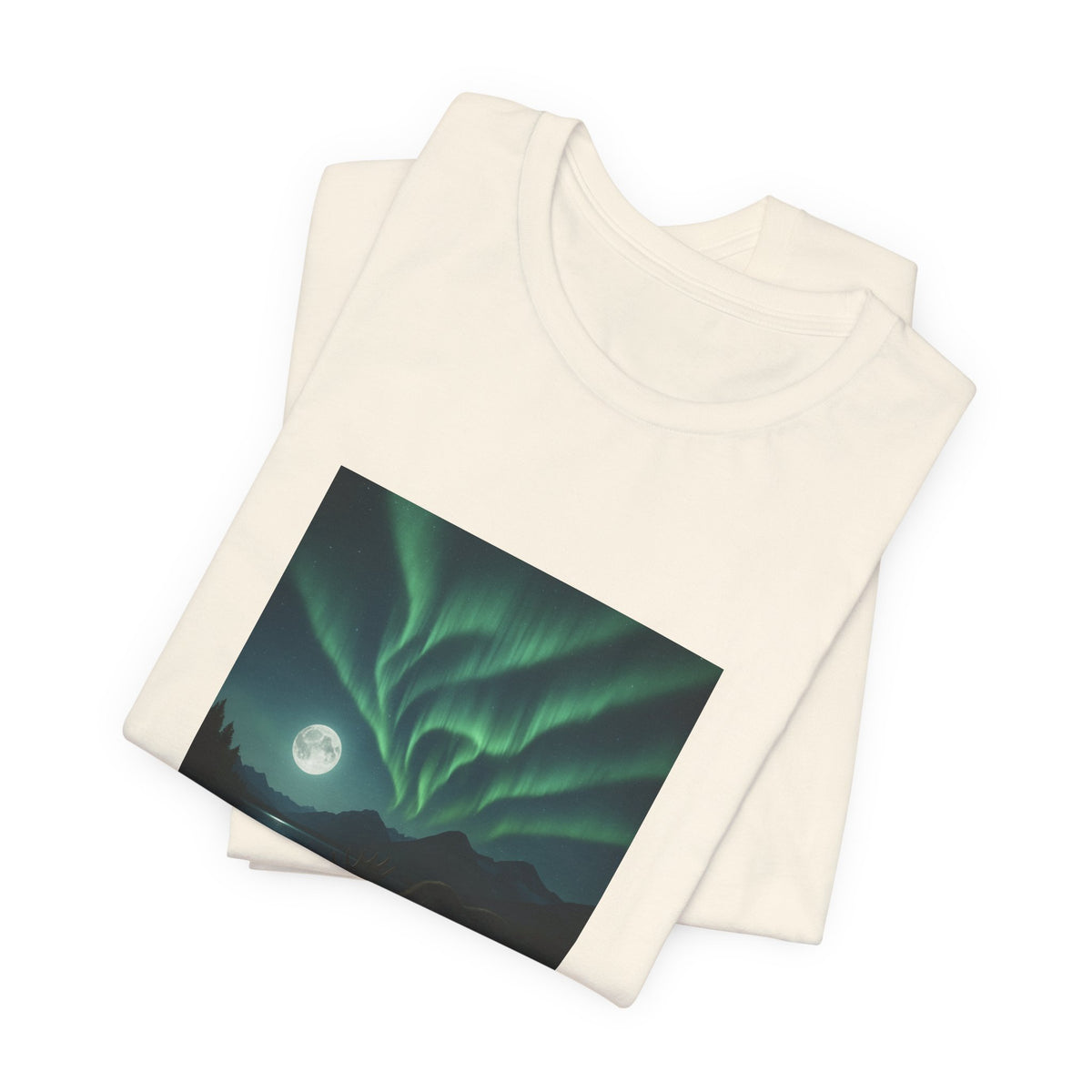 Northern Lights Moose T‑Shirt — Aurora Borealis Wilderness Tee