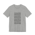 Number Pattern Tee — Minimalist Numeric Grid Shirt