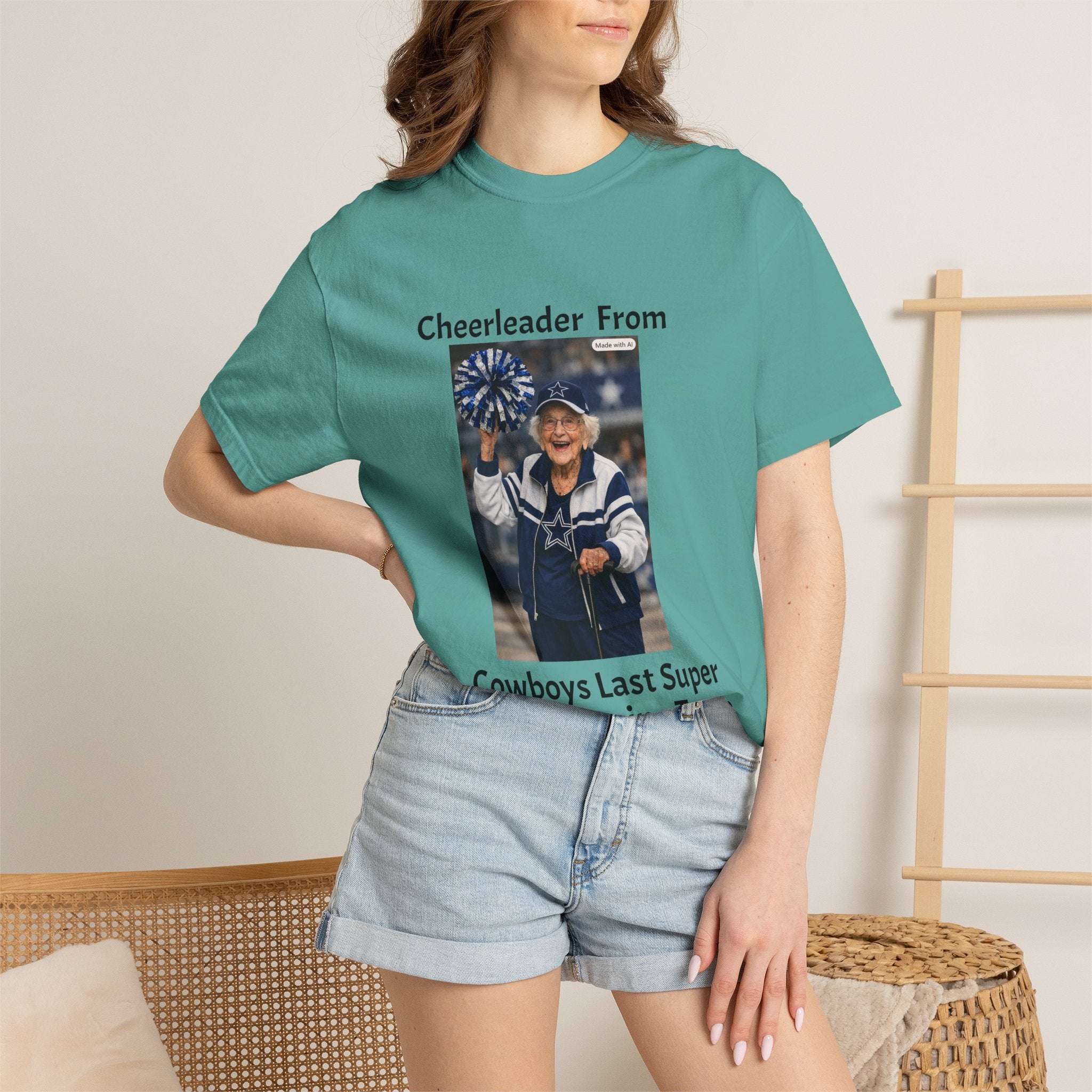 Cowboys Super Bowl Cheerleader T-Shirt — Vintage Fan Tee