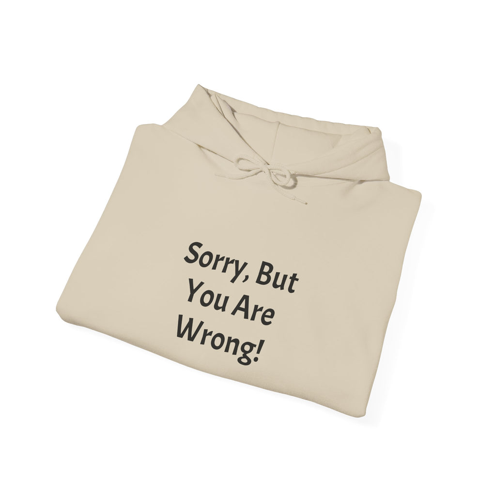 'Sorry, But You Are Wrong!' Hoodie - Funny Statement Pullover