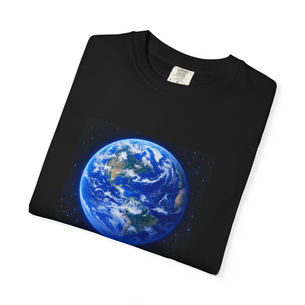 Earth Print T-Shirt — "We Only Get One!" Environmental Awareness Tee