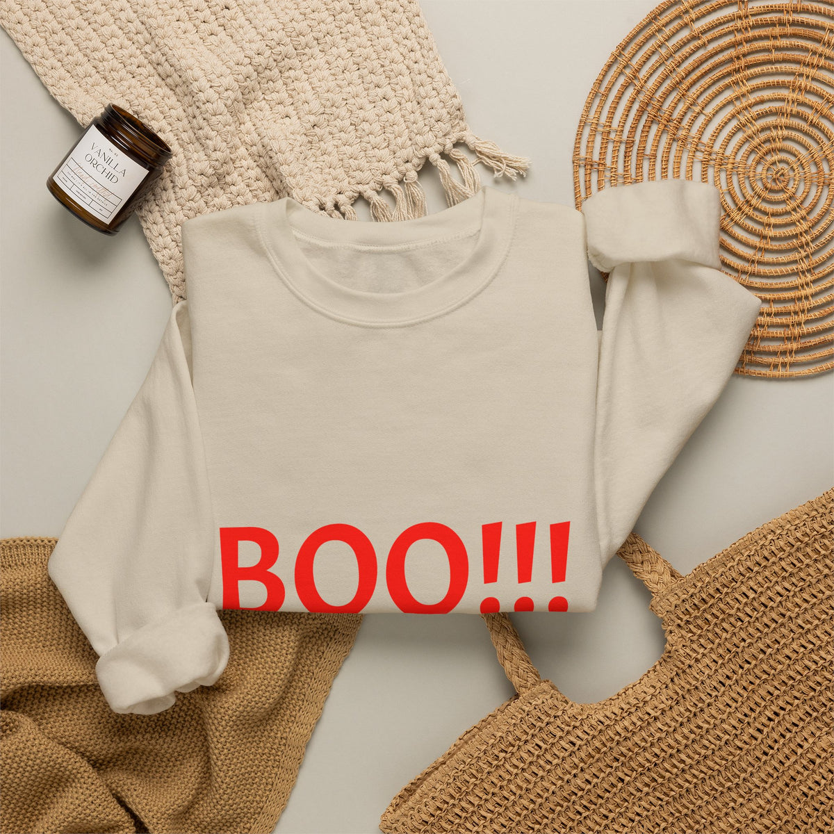 BOO!!! Halloween Crewneck Sweatshirt
