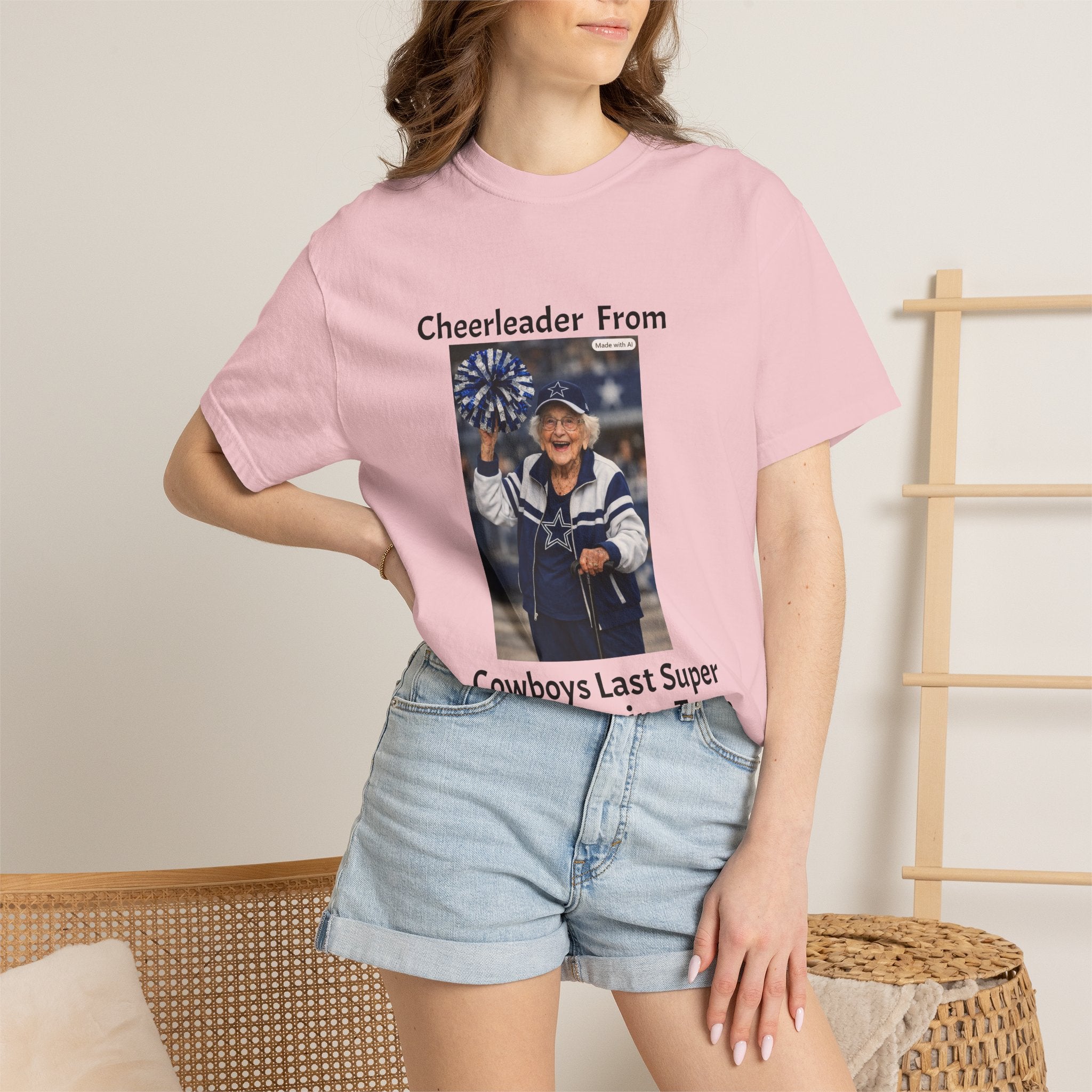 Cowboys Super Bowl Cheerleader T-Shirt — Vintage Fan Tee
