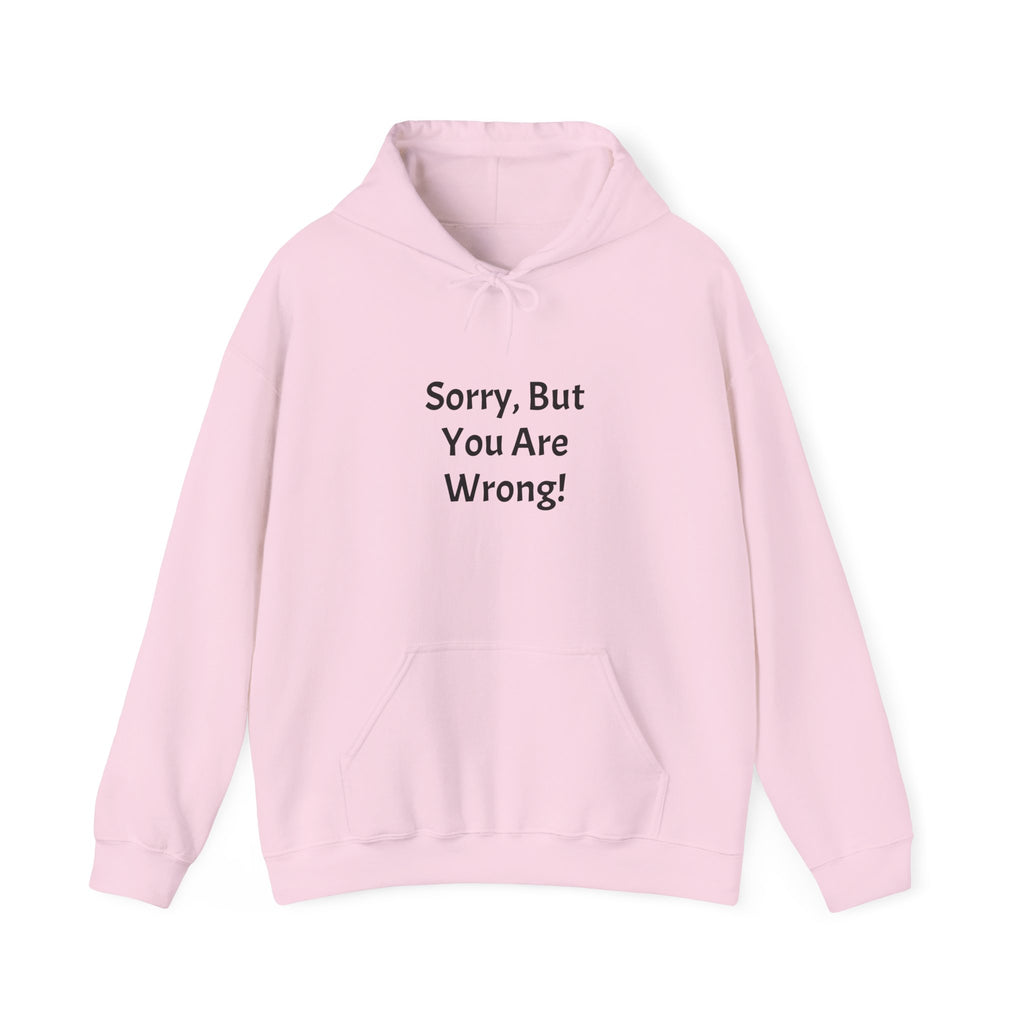 'Sorry, But You Are Wrong!' Hoodie - Funny Statement Pullover