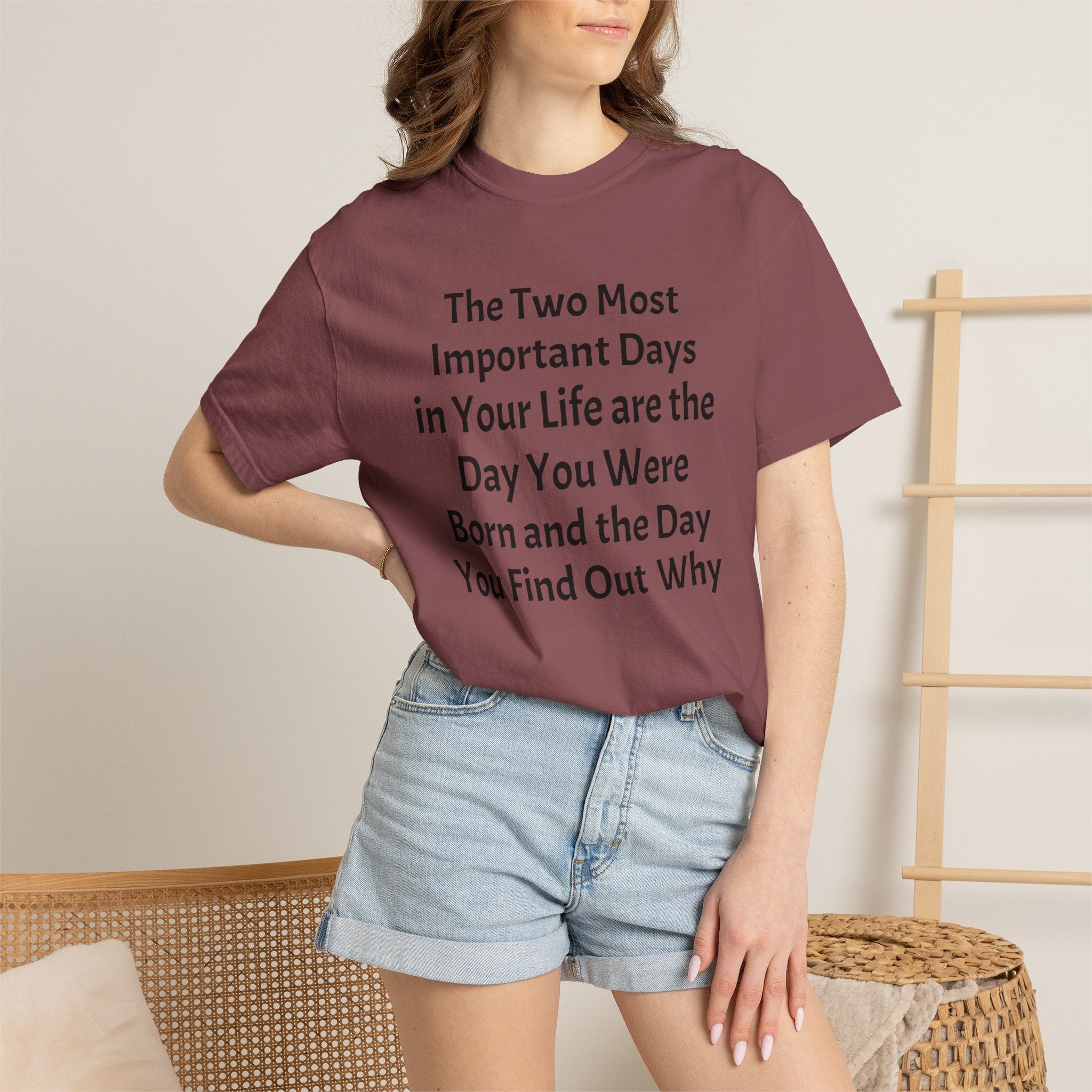 T-Shirt — "The Two Most Important Days" Inspirational Quote Tee