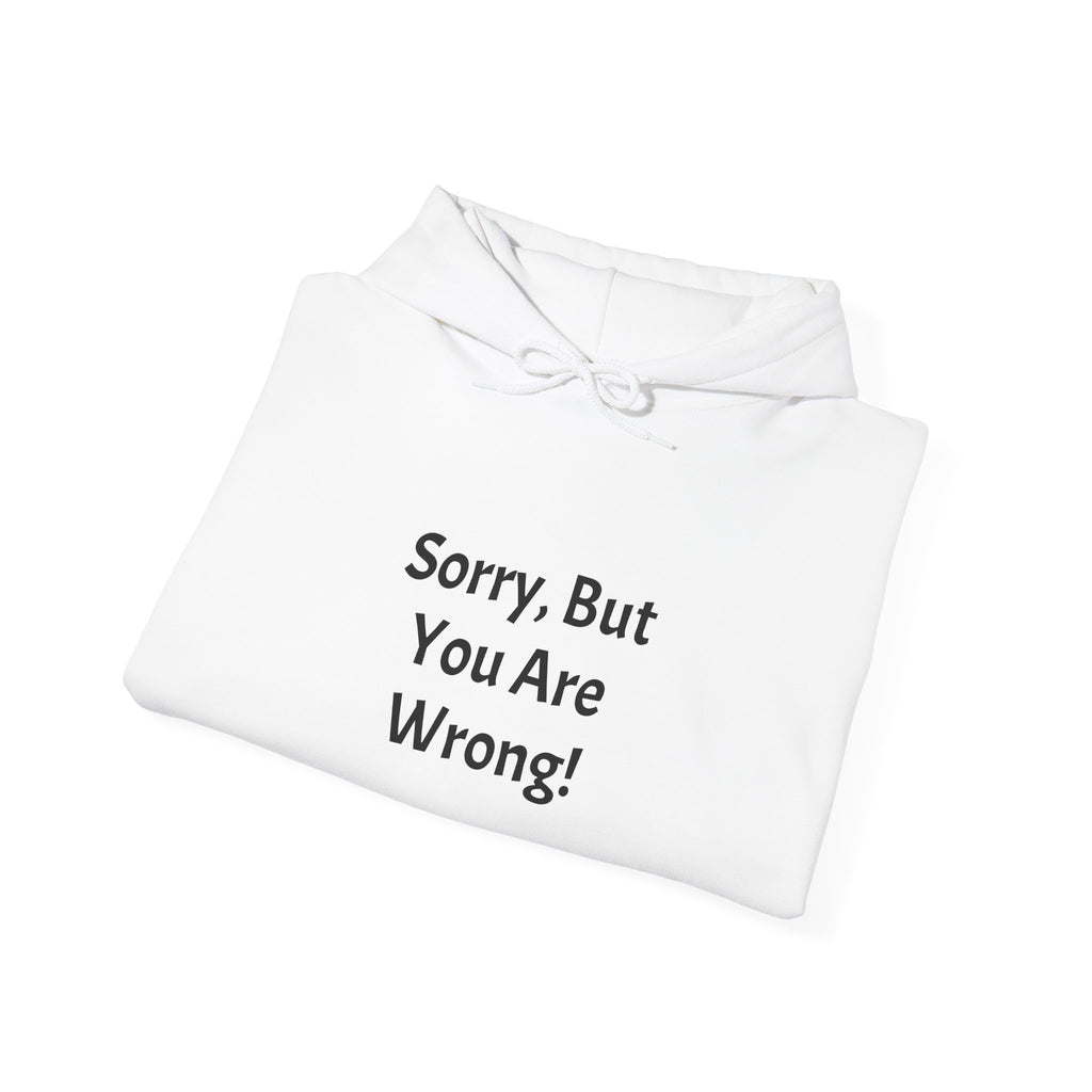 'Sorry, But You Are Wrong!' Hoodie - Funny Statement Pullover