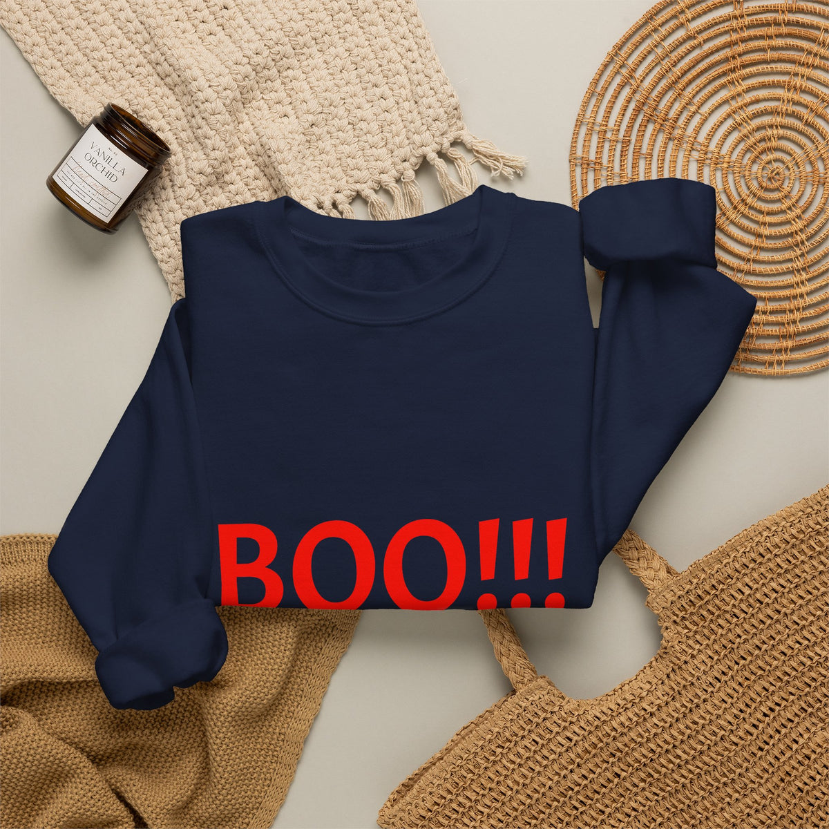 BOO!!! Halloween Crewneck Sweatshirt