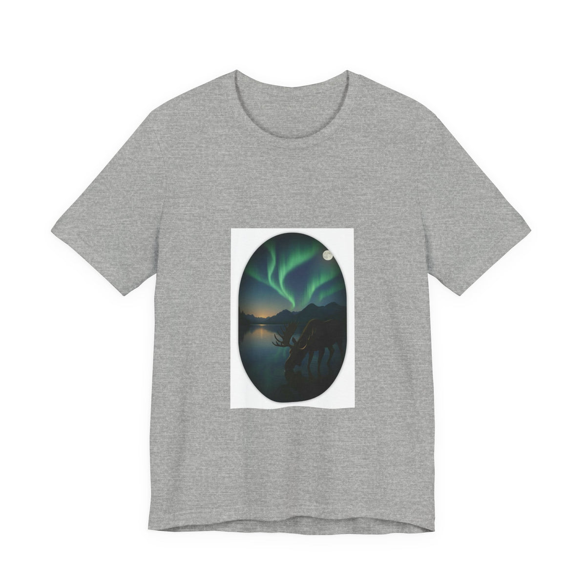 Aurora Moose T-Shirt — Northern Lights Wildlife Graphic Tee