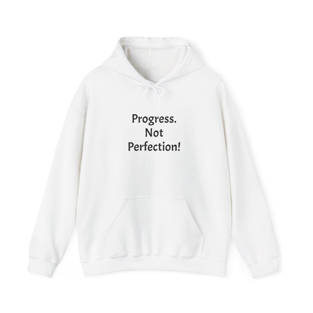 Progress Not Perfection Hoodie — Motivational Self-Improvement Sweatshirt