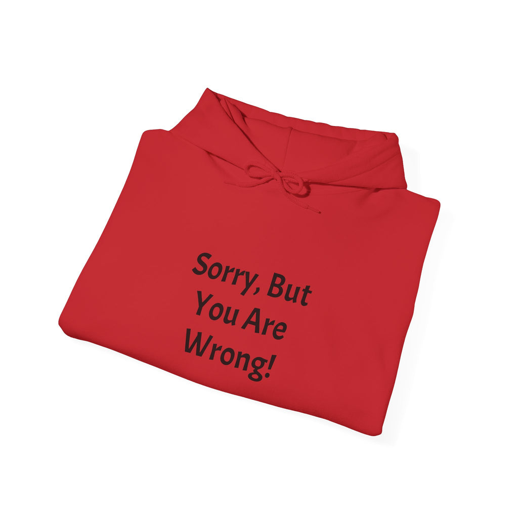 'Sorry, But You Are Wrong!' Hoodie - Funny Statement Pullover