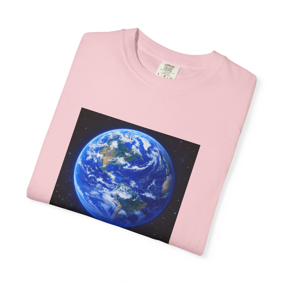 Earth Print T-Shirt — "We Only Get One!" Environmental Awareness Tee