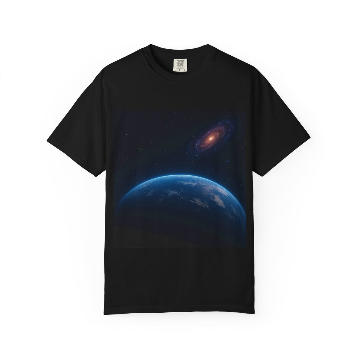Cosmic Horizon T‑Shirt — Earth & Galaxy Space Graphic Tee