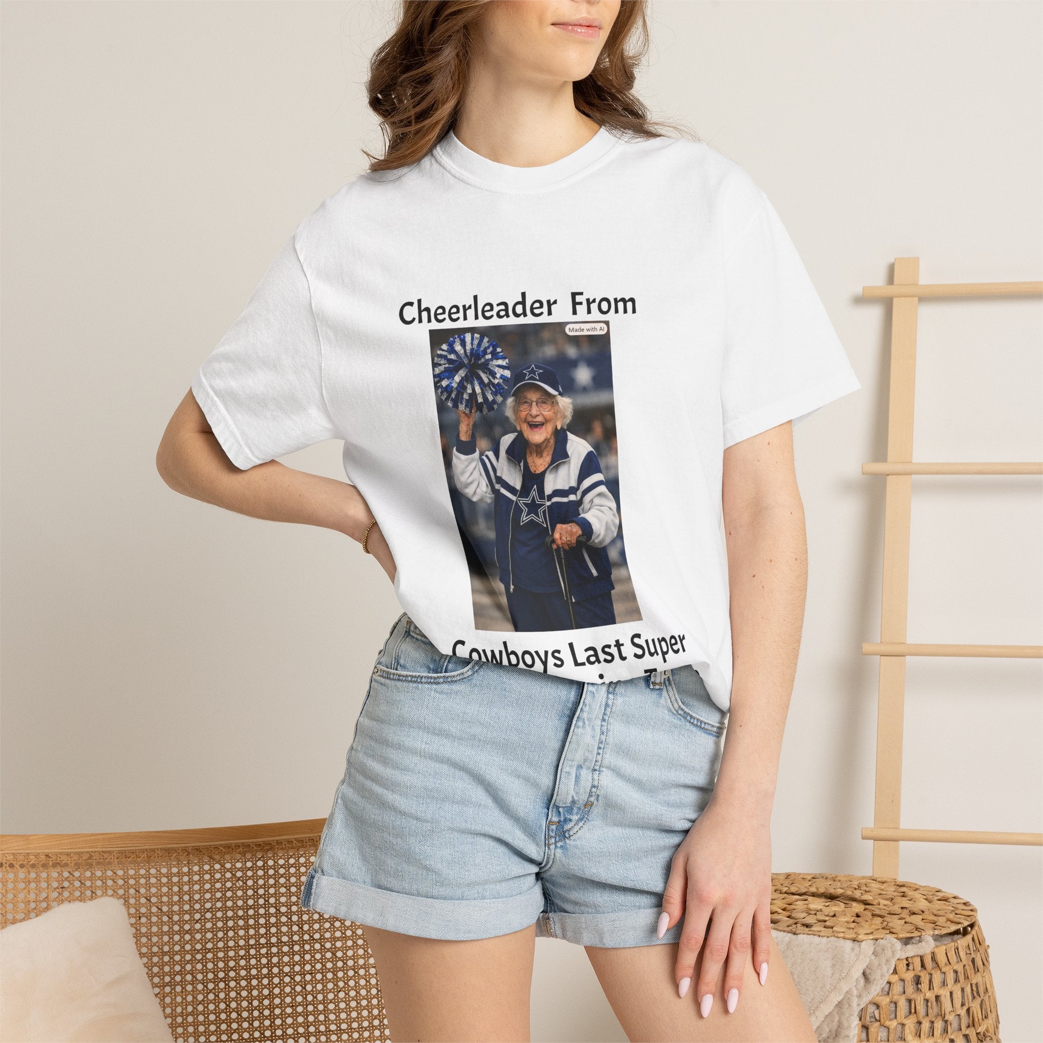 Cowboys Super Bowl Cheerleader T-Shirt — Vintage Fan Tee