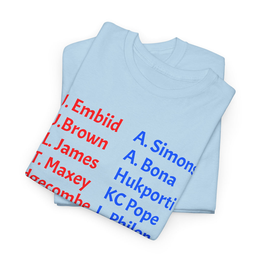 2026-27 Sixers Roster T-Shirt — Philadelphia Basketball Fan Tee
