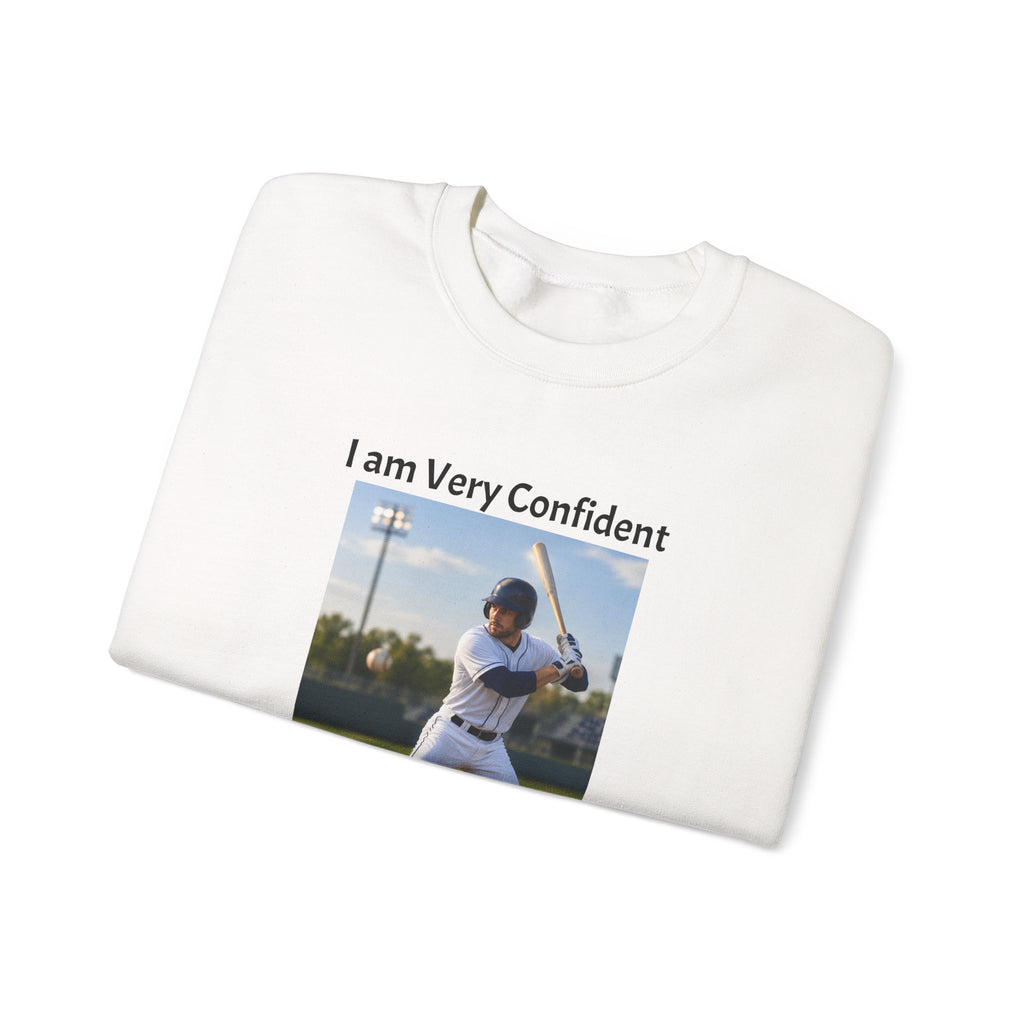 Baseball Photo Crewneck Sweatshirt – "I am Very Confident Until the 27th Out!"