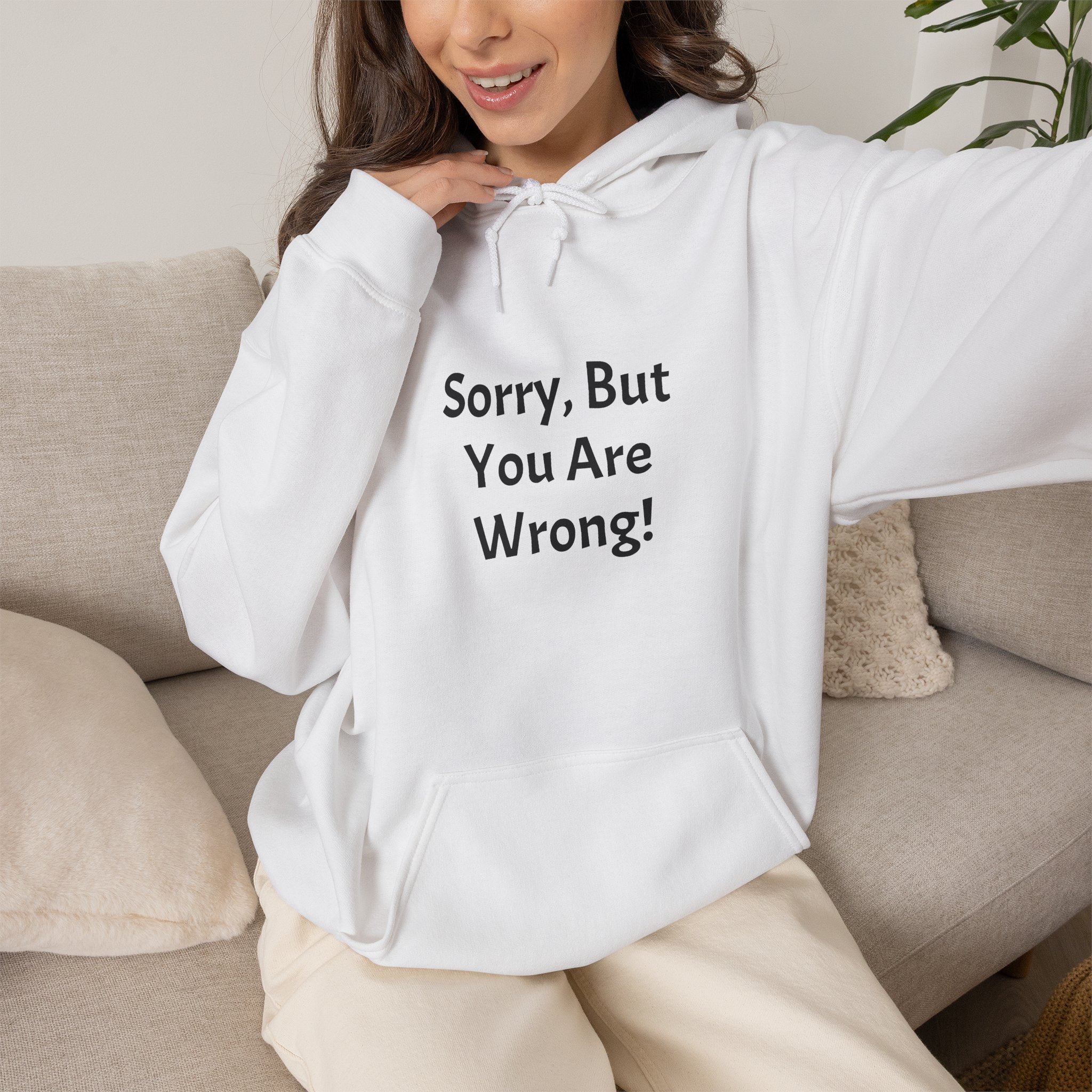 'Sorry, But You Are Wrong!' Hoodie - Funny Statement Pullover