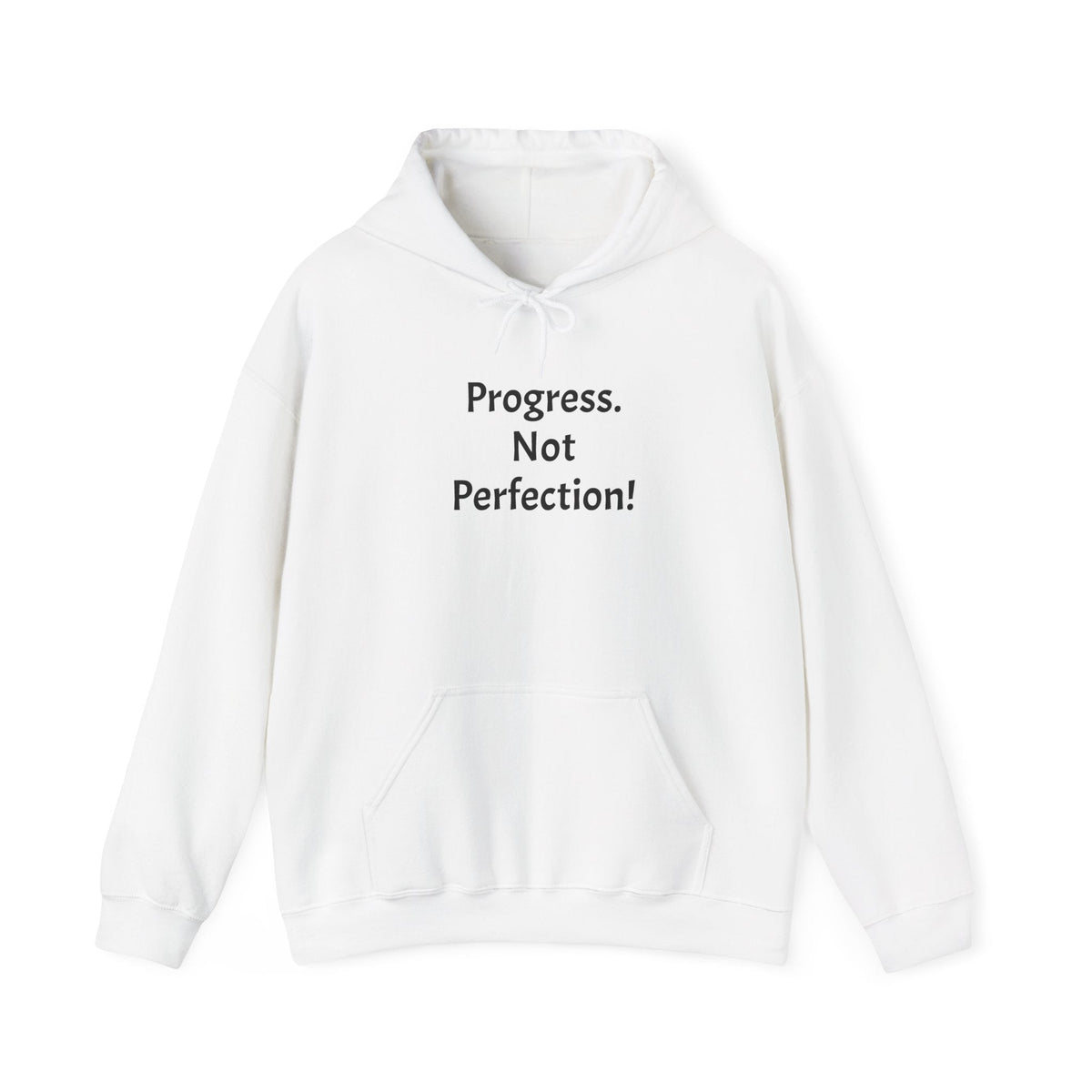 Progress. Not Perfection! Hoodie — Motivational Lightweight Pullover for Personal Growth