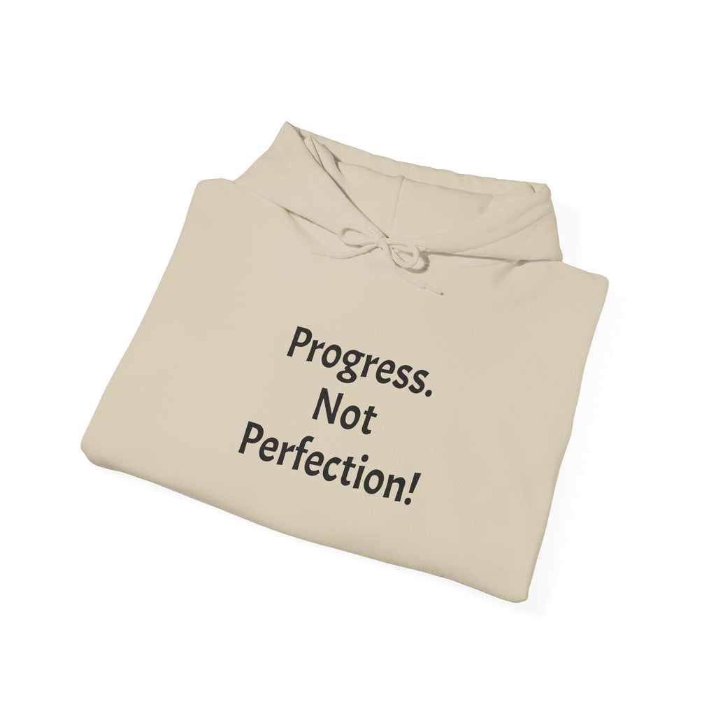 Progress. Not Perfection! Hoodie — Motivational Lightweight Pullover for Personal Growth