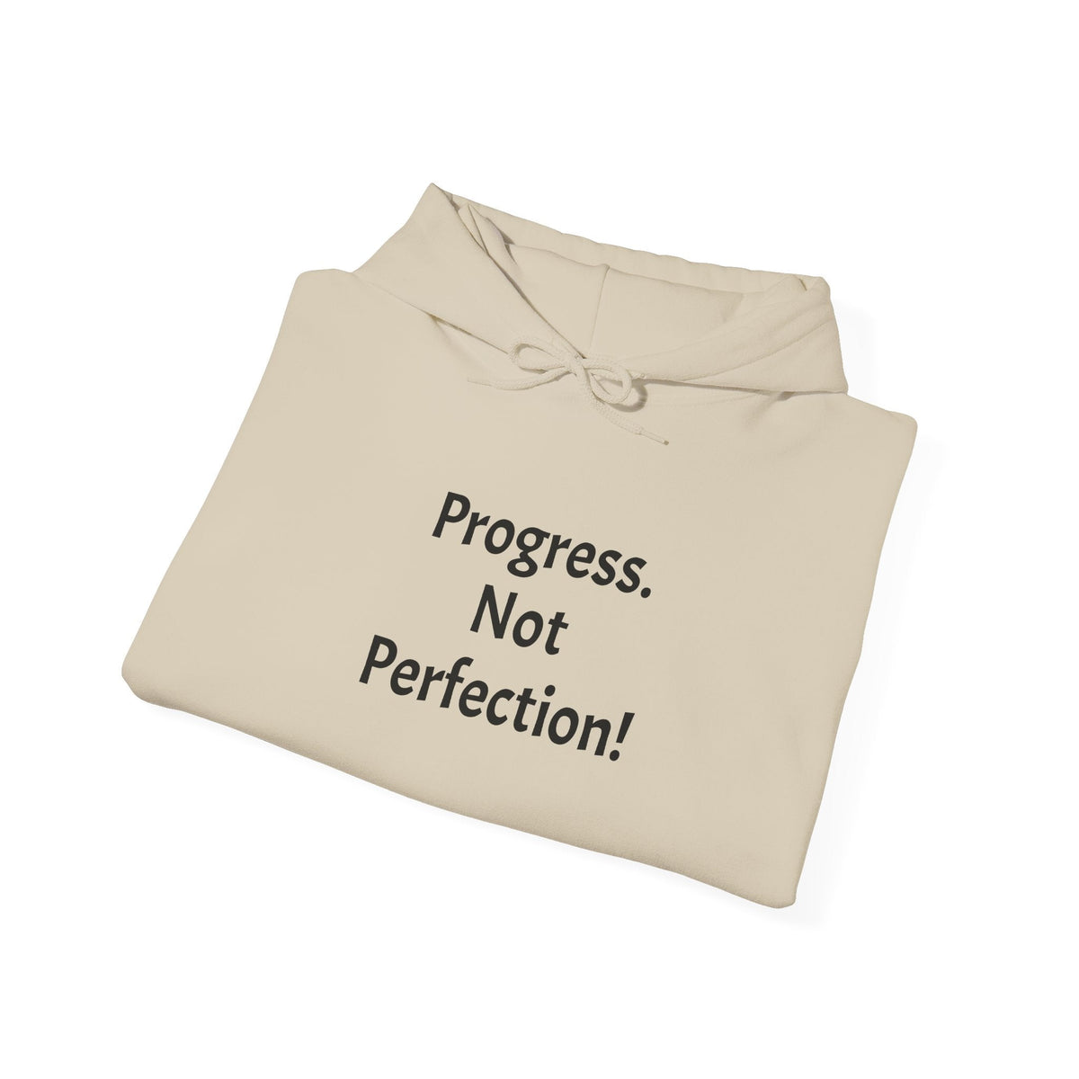 Progress. Not Perfection! Hoodie — Motivational Lightweight Pullover for Personal Growth