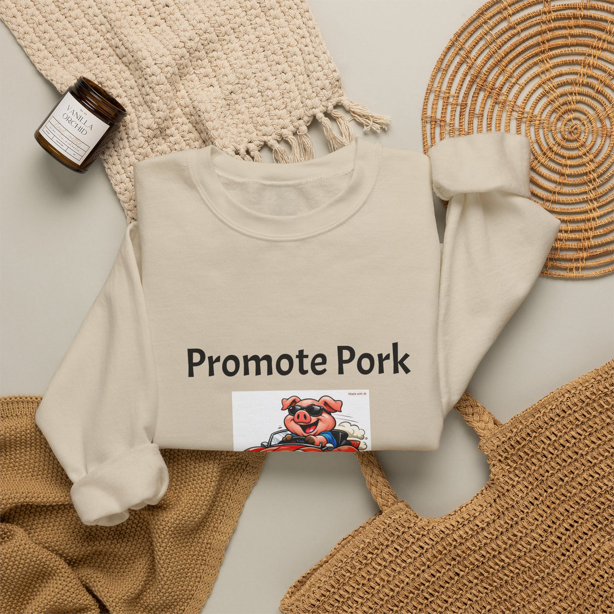 Promote Pork Run Over a Chicken Sweatshirt
