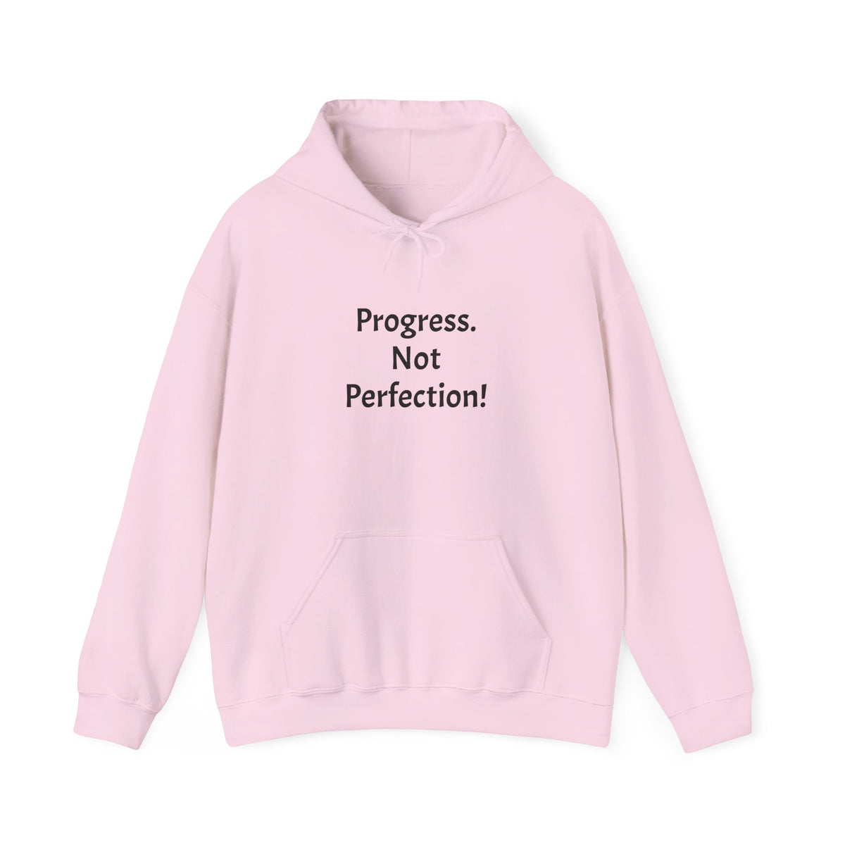 Progress Not Perfection Hoodie — Motivational Self-Improvement Sweatshirt
