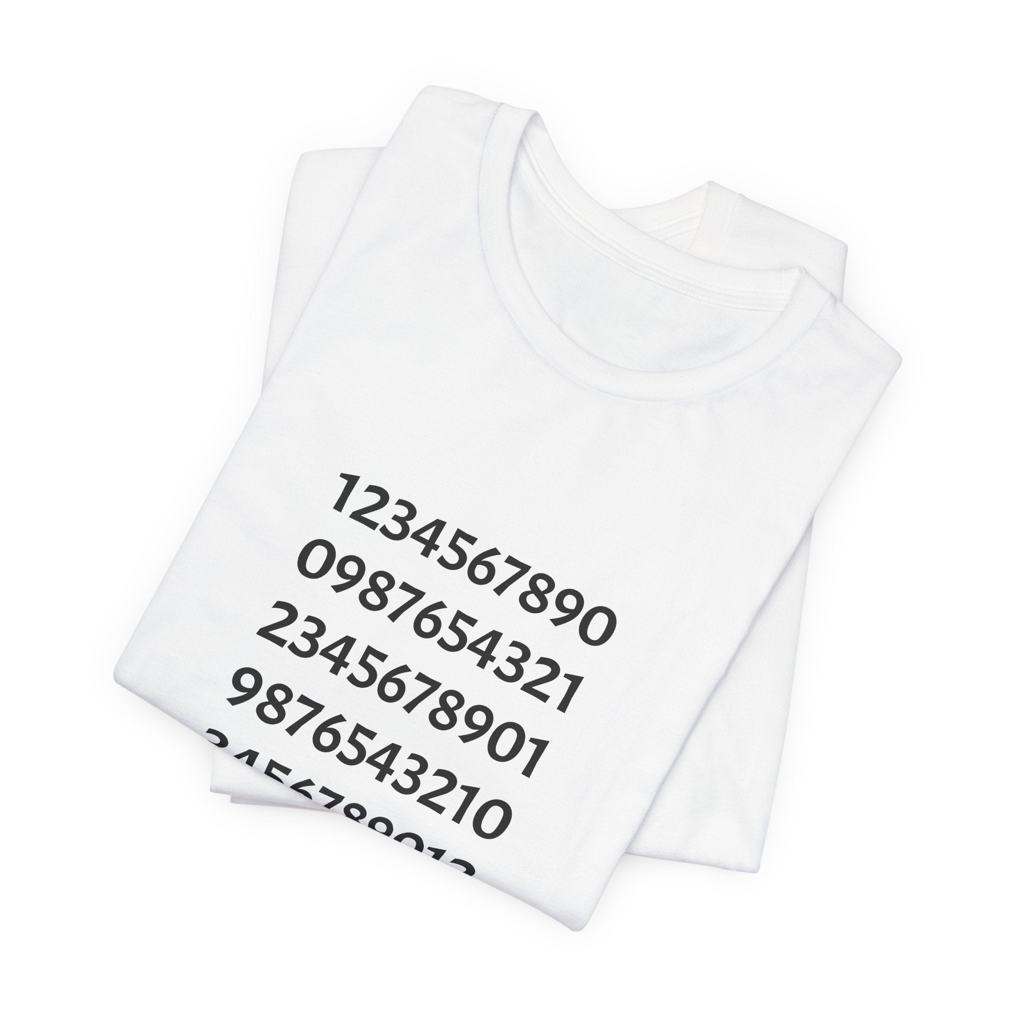 Number Pattern Tee — Minimalist Numeric Grid Shirt