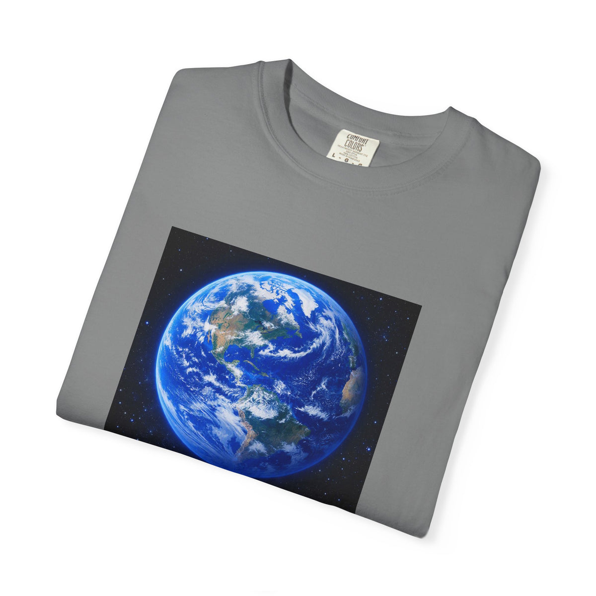 Earth Print T-Shirt — "We Only Get One!" Environmental Awareness Tee