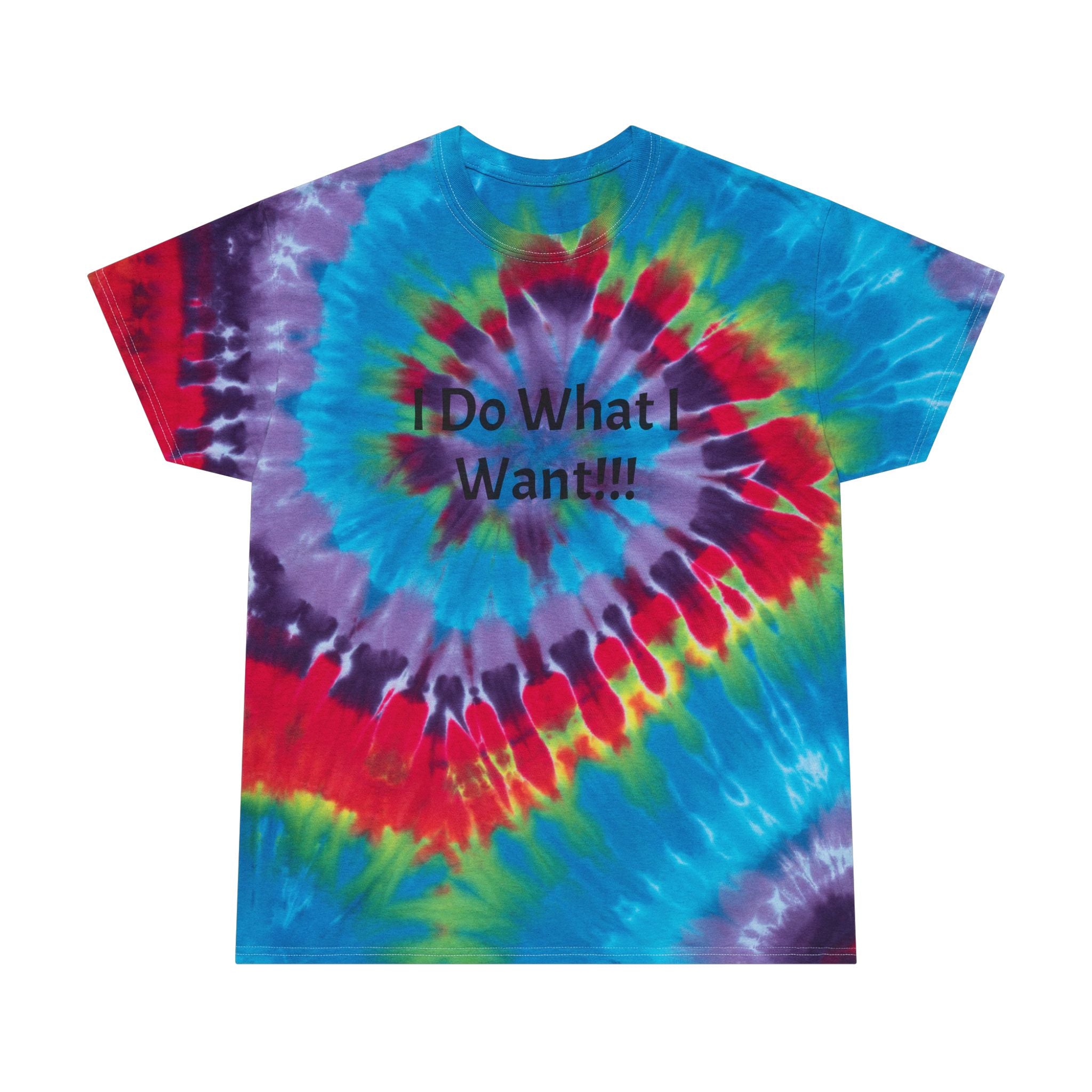 Pastel Spiral Tie-Dye Tee — "I Do What I Want!!!" Graphic