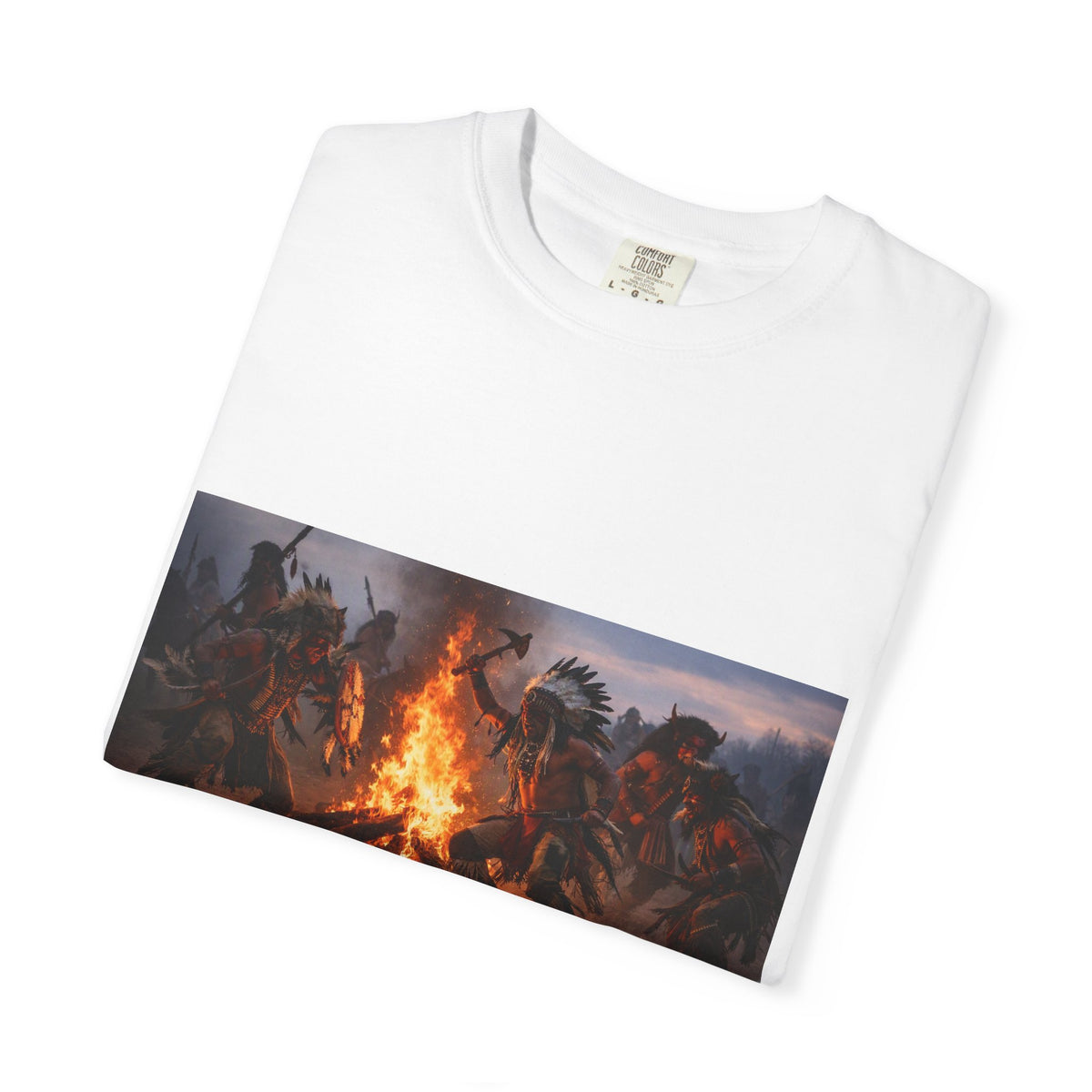 Campfire Warriors T-Shirt – Vintage Bonfire Battle Graphic