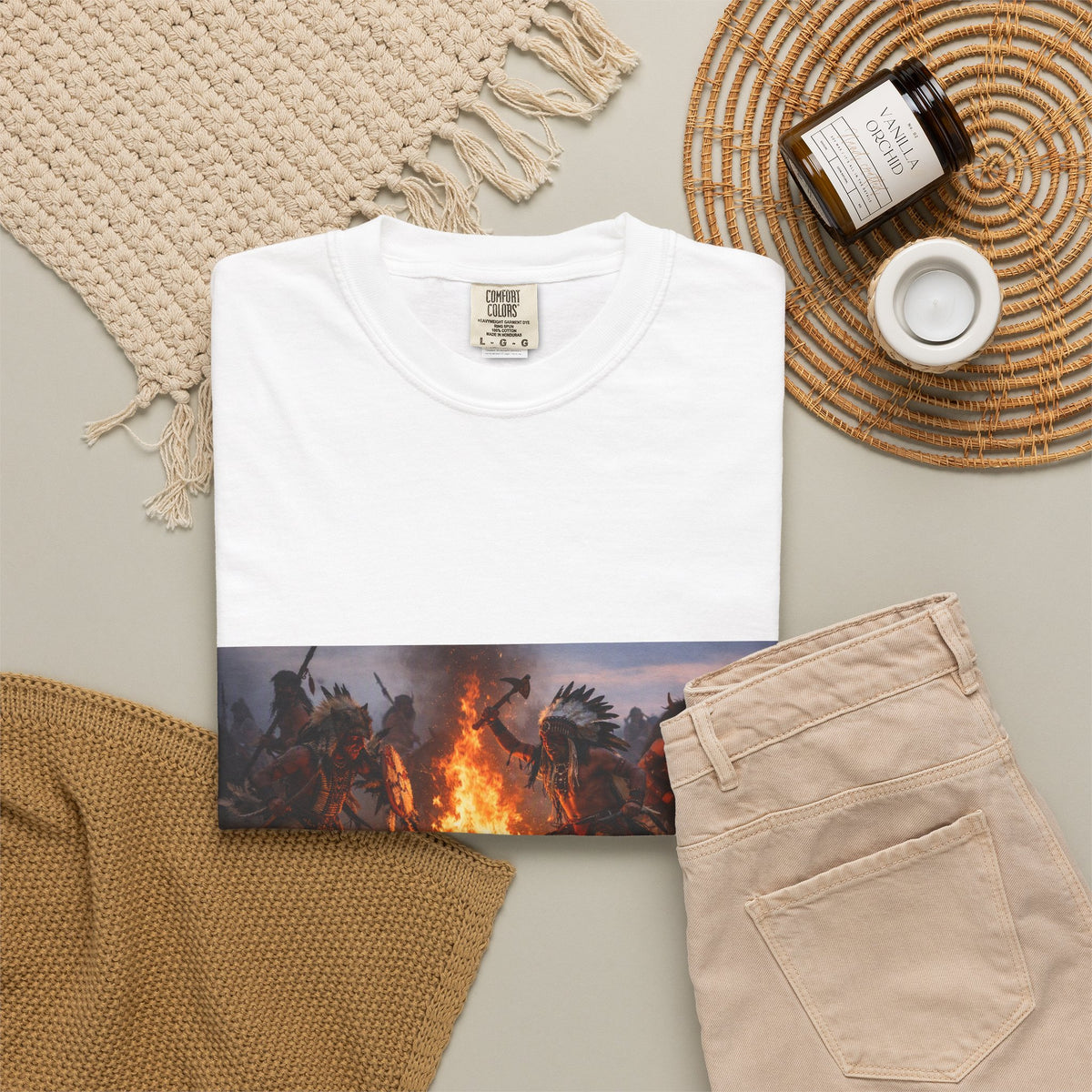 Campfire Warriors T-Shirt – Vintage Bonfire Battle Graphic