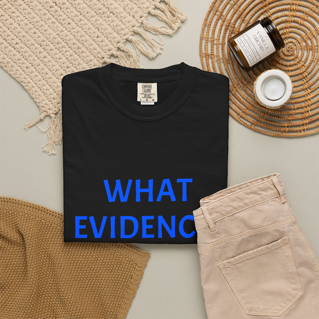 What Evidence? T-Shirt — Funny Skeptic Graphic Tee