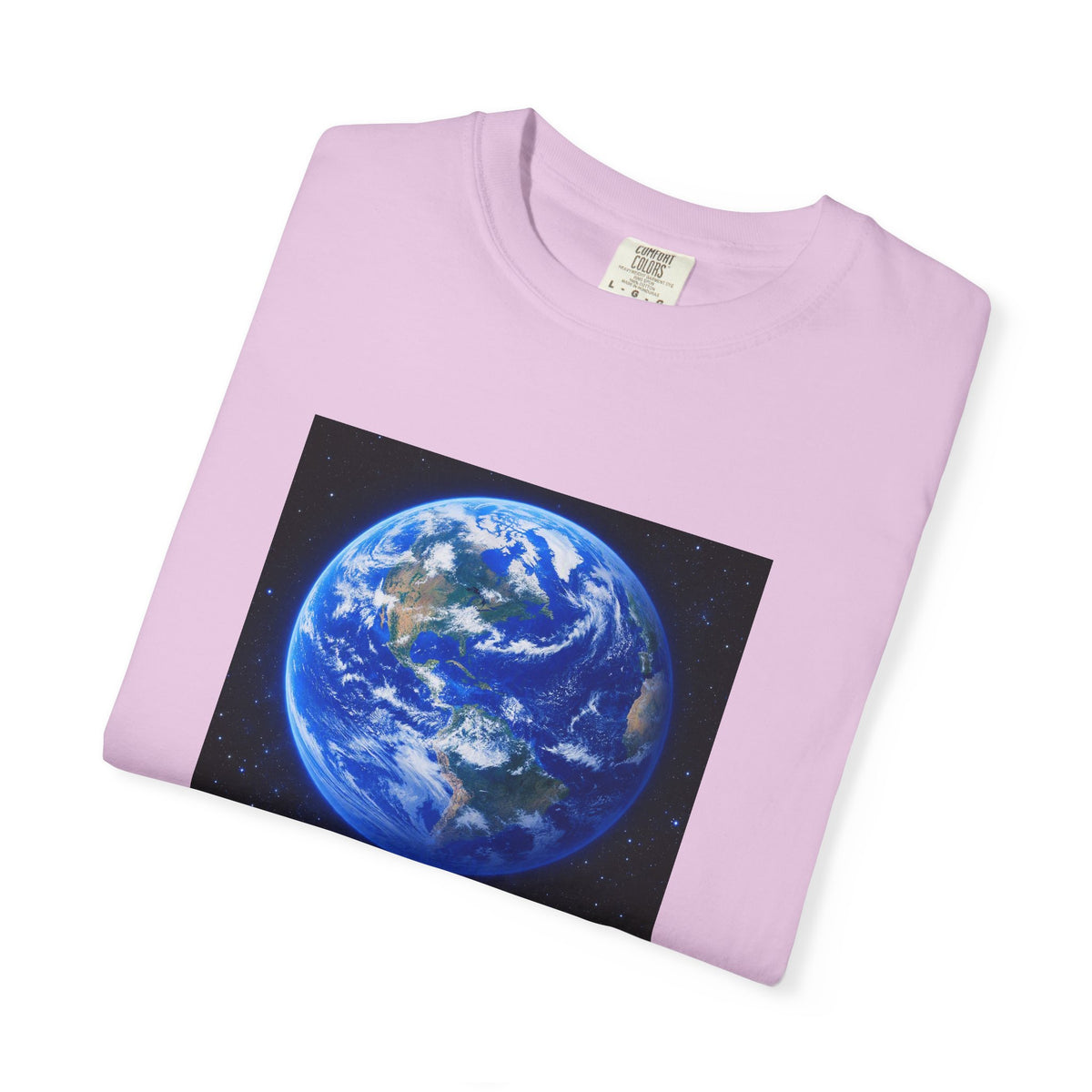 Earth Print T-Shirt — "We Only Get One!" Environmental Awareness Tee