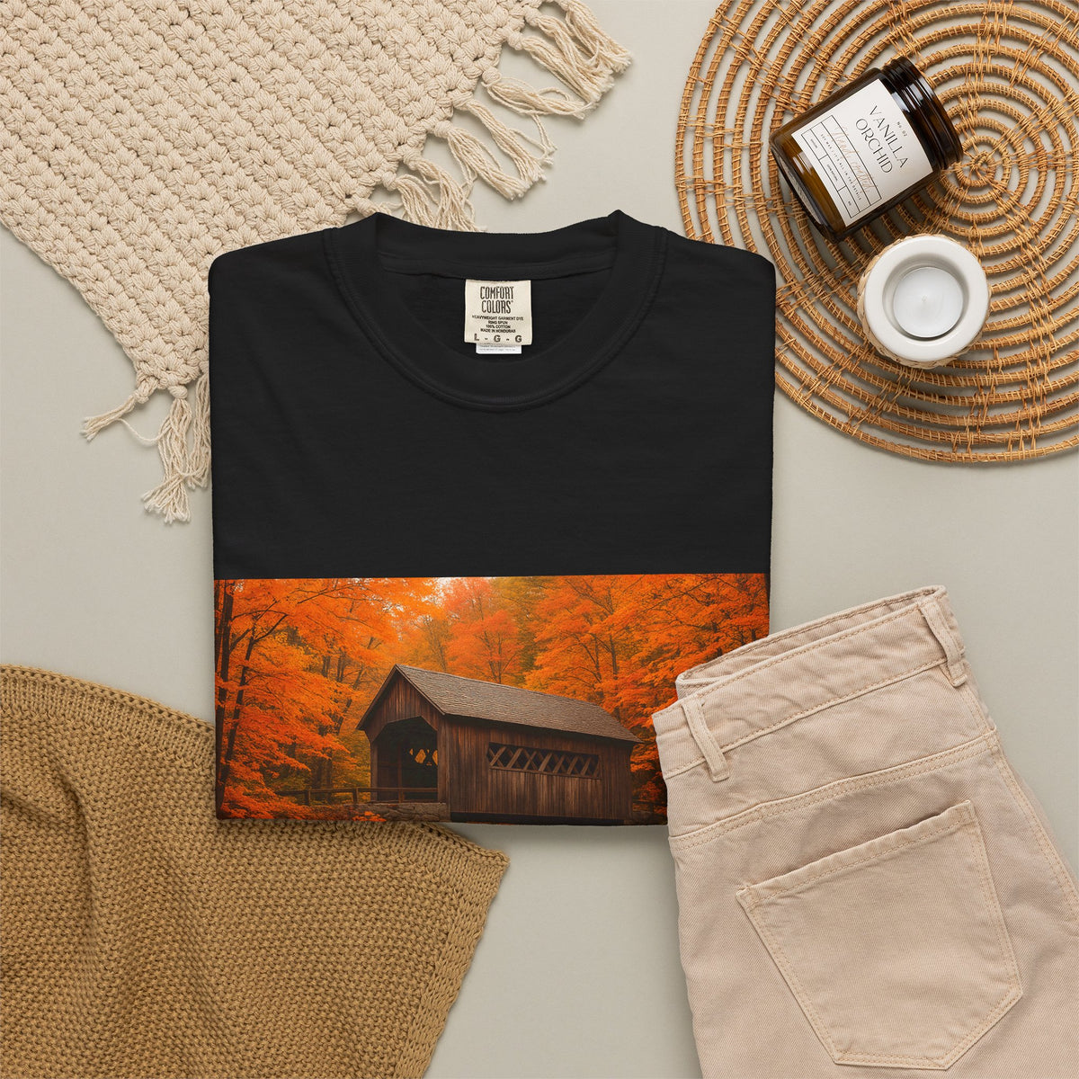 Autumn Covered Bridge T-Shirt