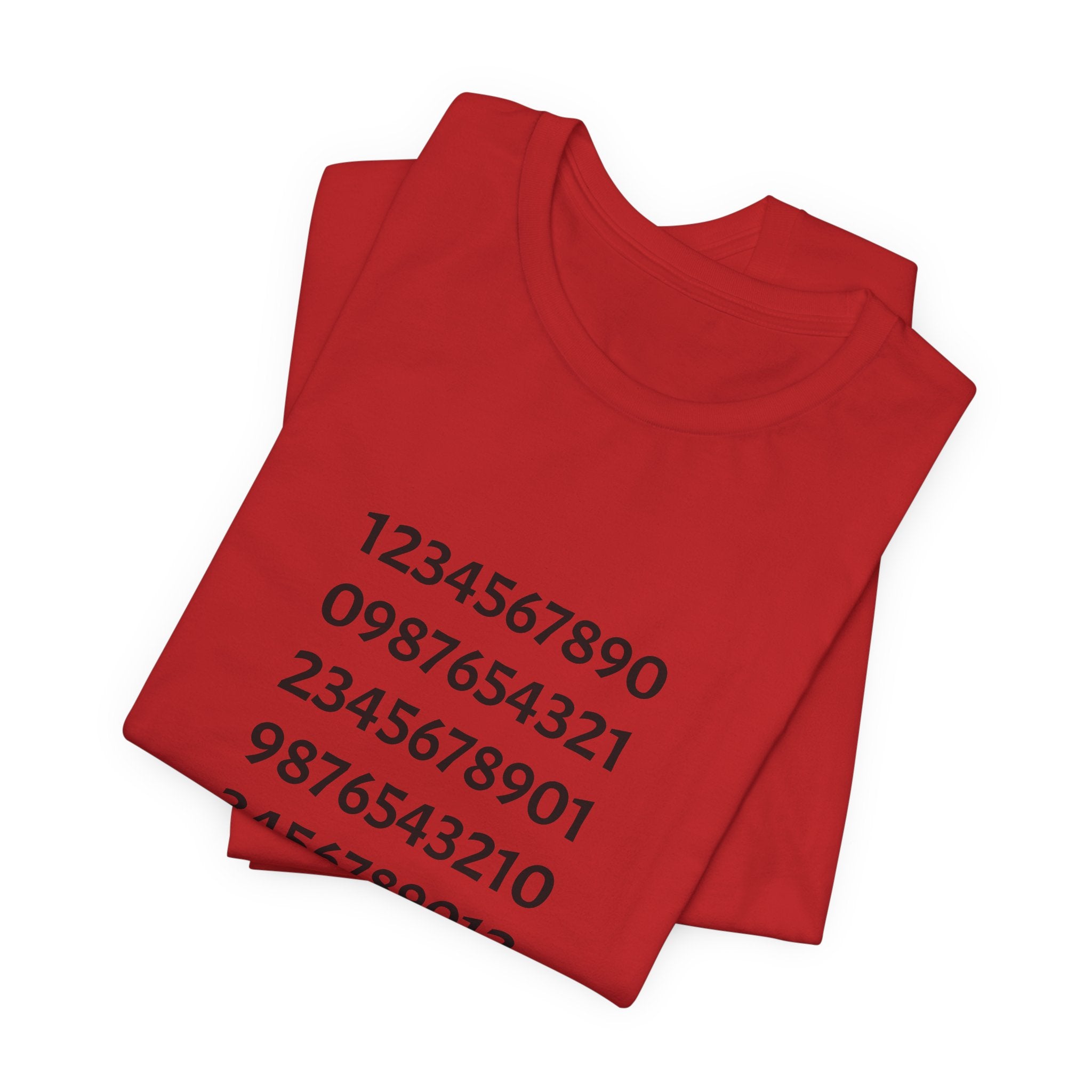 Number Pattern Tee — Minimalist Numeric Grid Shirt