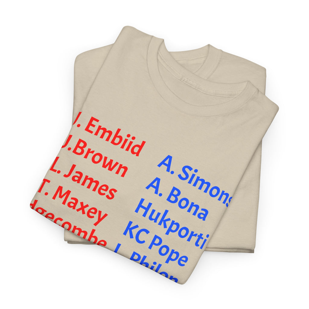 2026-27 Sixers Roster T-Shirt — Philadelphia Basketball Fan Tee