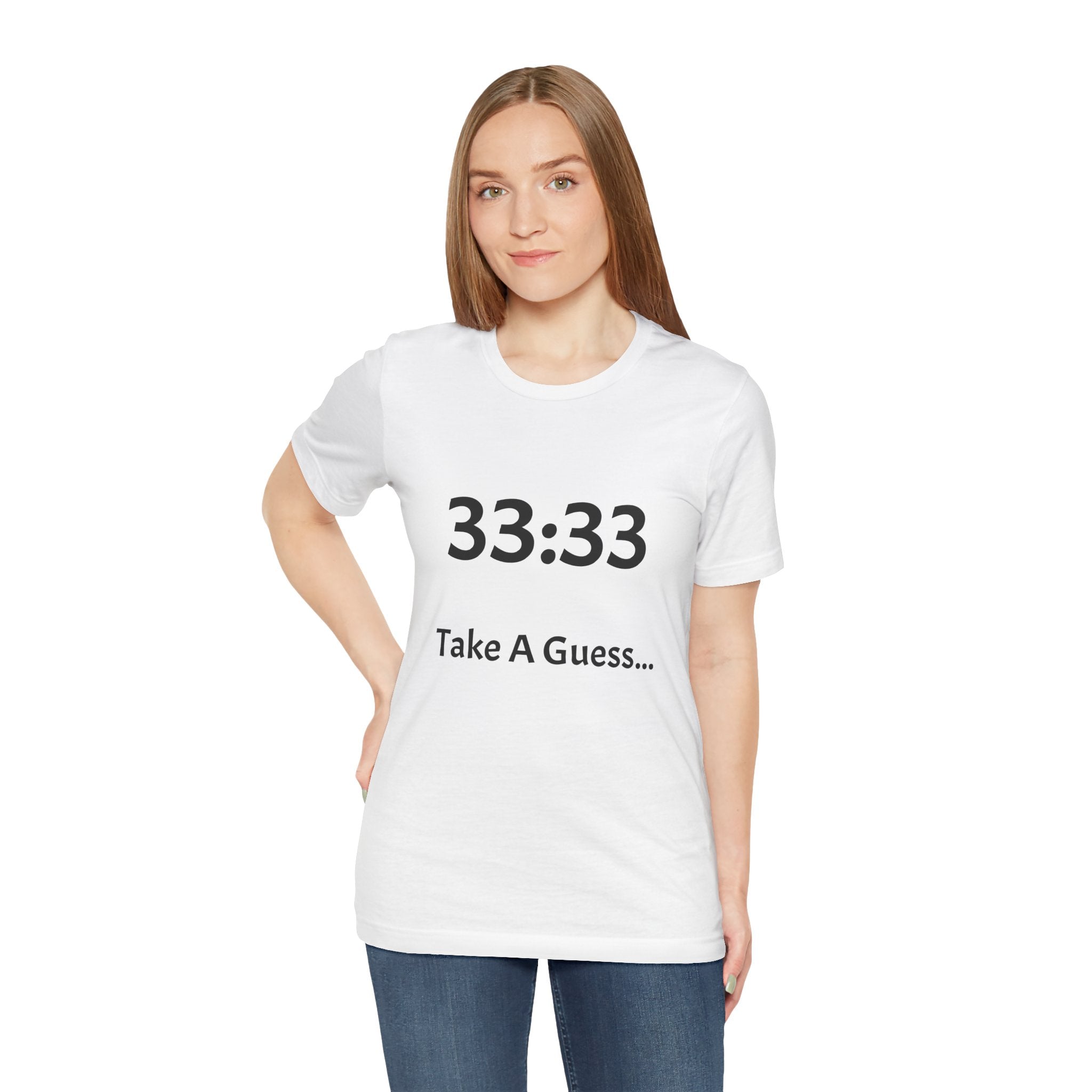 33:33 Take A Guess Tee — Funny Mystery Number Graphic T-Shirt